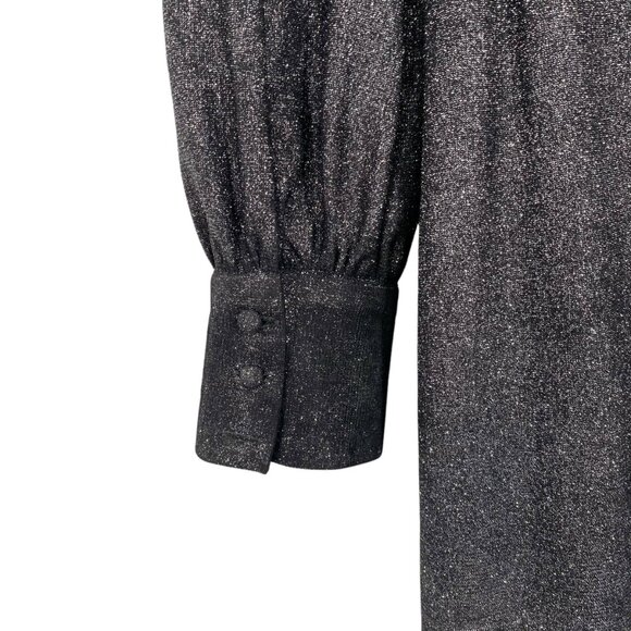 Yumi Kim Studio 54 Asymmetrical One Sleeve Mini Dress Gun Metal Size Large - Picture 10 of 11